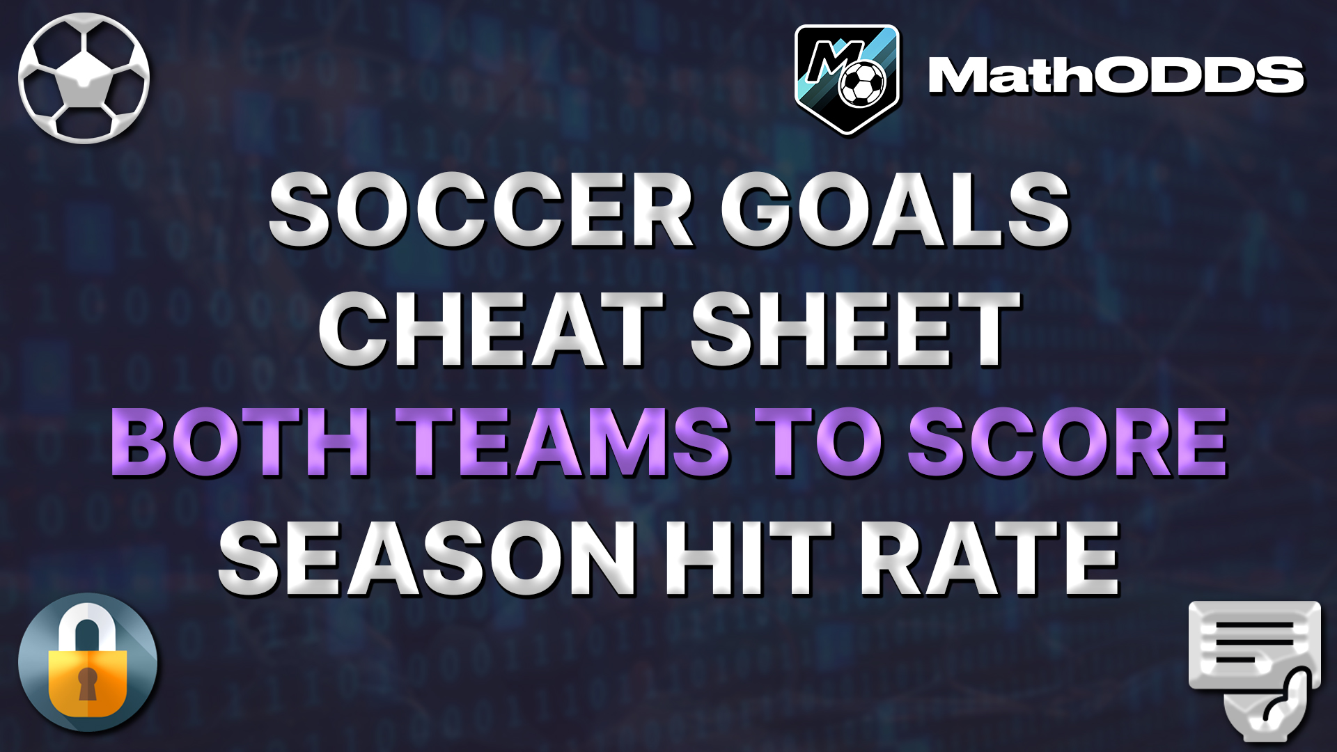 SOCCER Cheat Sheet : BTTS – Stat’ on the season – 06/01/2025