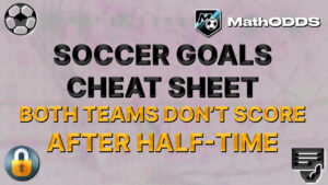 Cheat sheet Football Soccer of the day - Both Teams Don't Score after halftime
